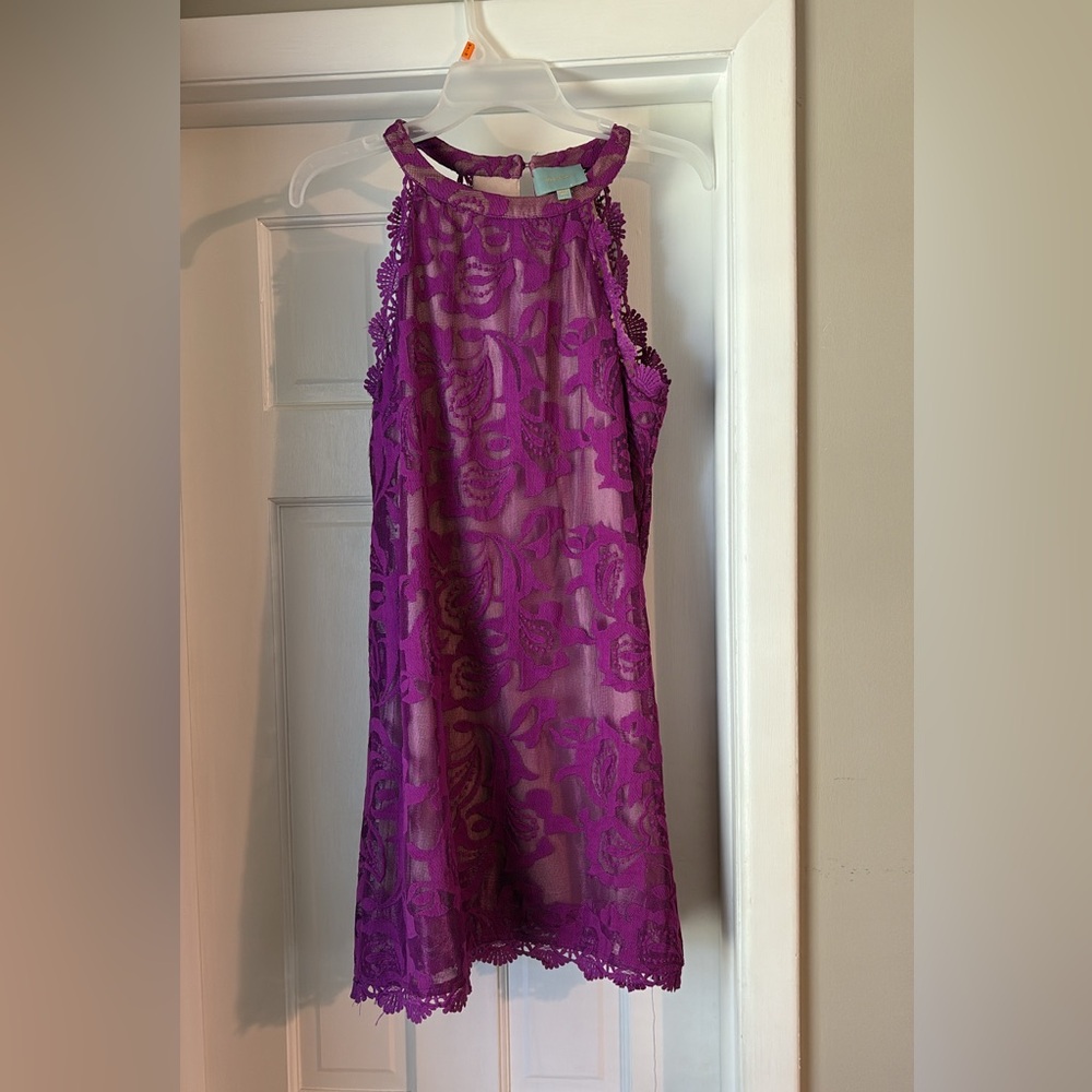Chic Purple Lace Formal Dress